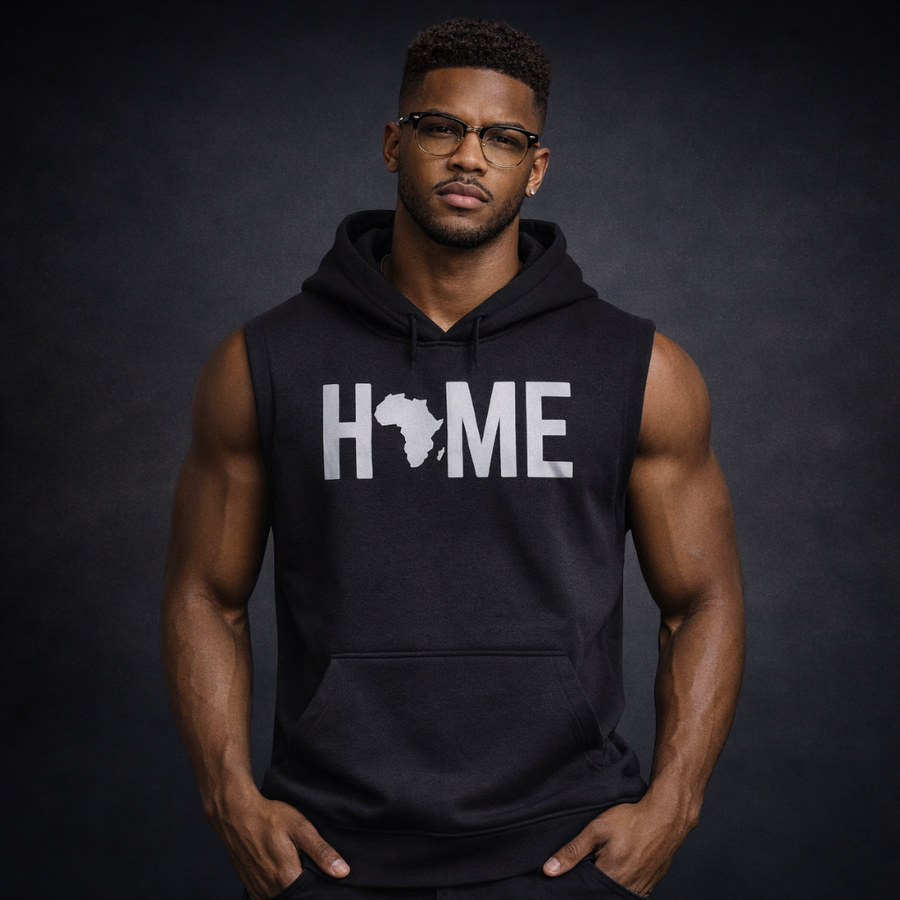 Africa Is Home Sleeveless Hoodies
