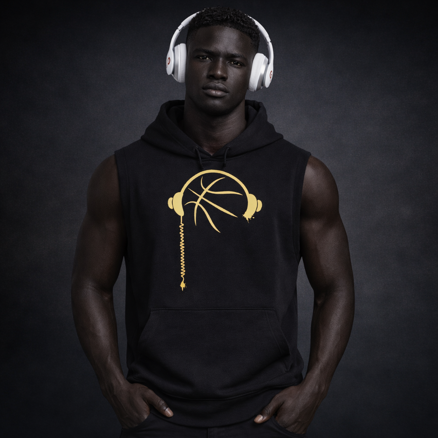 Basketball Music Sleeveless Hoodies